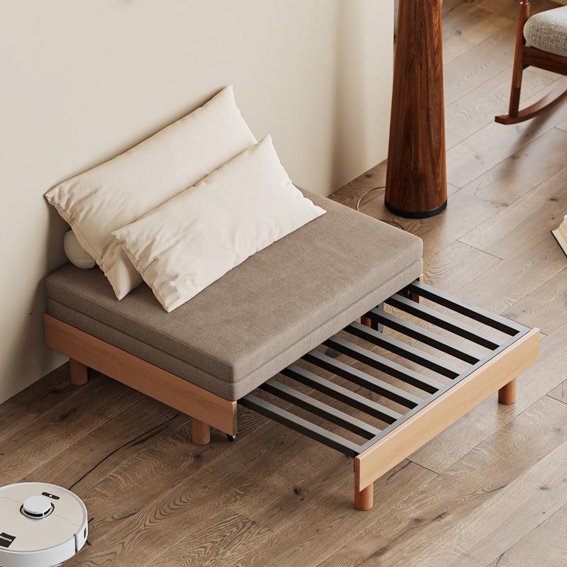 实木抽拉沙发床小户型推拉多功能两用沙发床单人榻榻米折叠伸