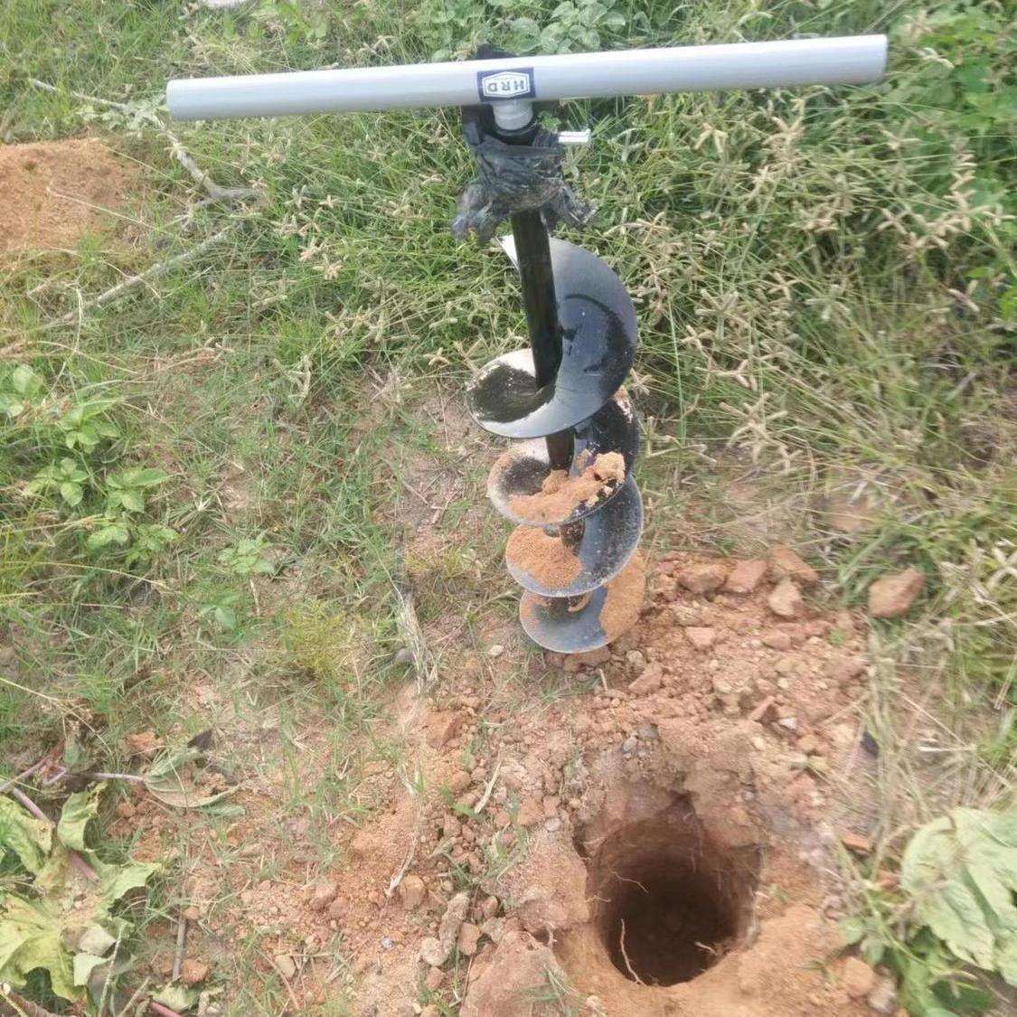 地钻钻头手动手柄人工挖坑神器手动钻孔器开孔打桩手动螺旋地钻头