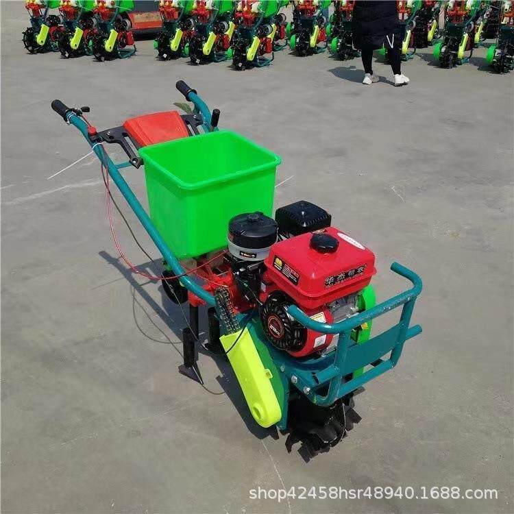 YC-170手推式柴油小型追肥机汽油双行施肥机玉米黄豆播种机