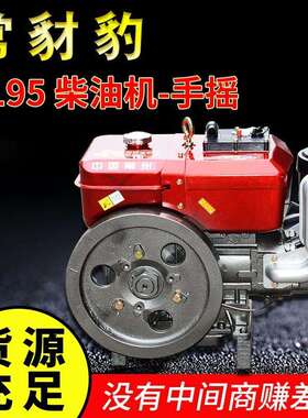 中国常州船用农用单缸水冷R195 柴油机-小12马力手摇柴油机