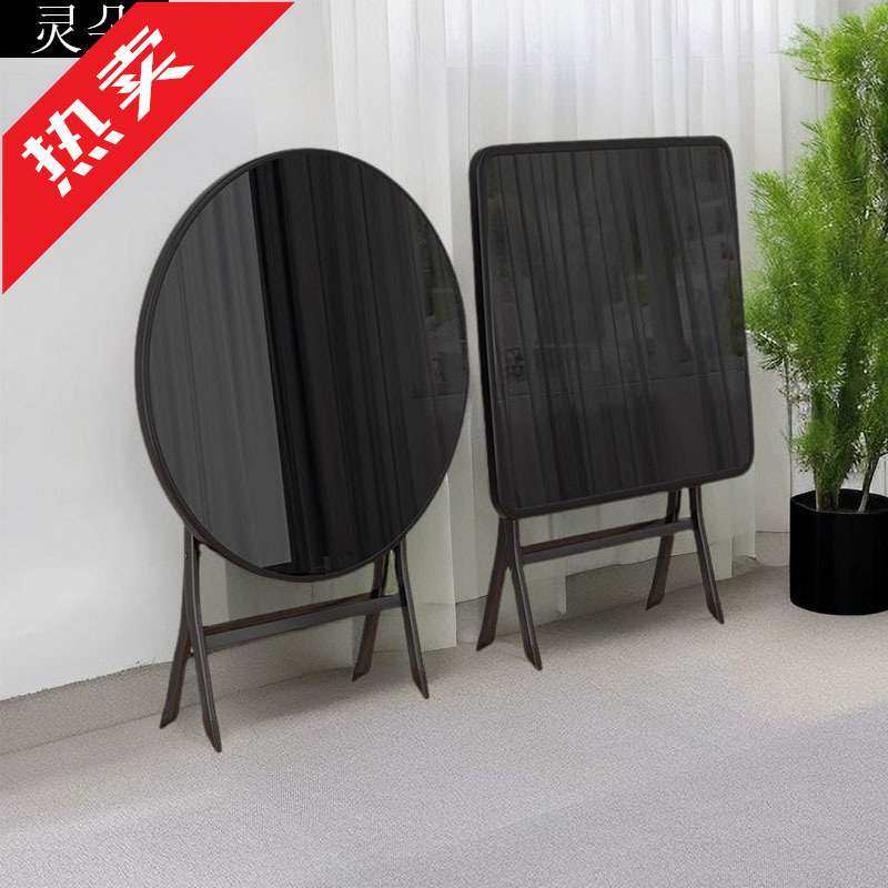 钢化玻璃折叠桌餐桌便携式户外用桌饭桌玻璃桌餐台家庭用桌子