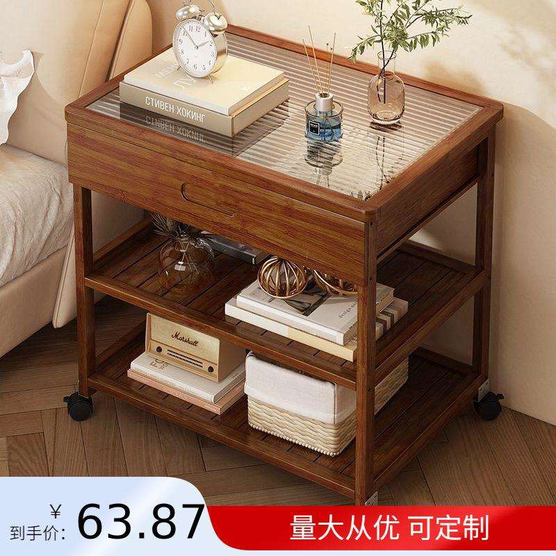 床头柜简约现代小型家用收纳柜子储物柜置物架卧室简易储物出租屋