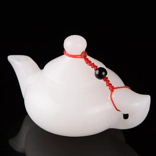 厂家阿富汗玉把把壶手把件酒壶茶壶摆件玉壶手玩件
