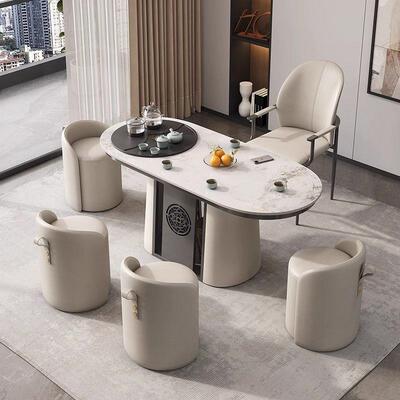 岩板茶桌椅轻奢现代简约家用泡茶桌小型阳台茶台烧水壶一体一整套