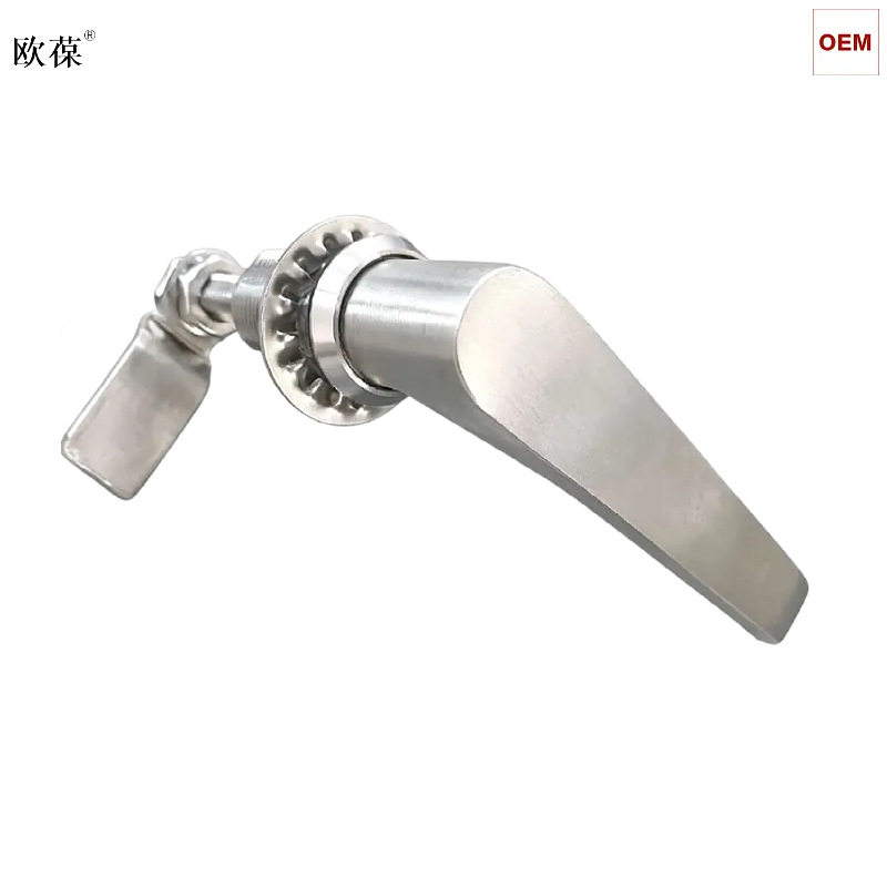欧葆不锈钢执手锁配电柜电气柜门锁不锈钢直角转舌锁MS308-3S