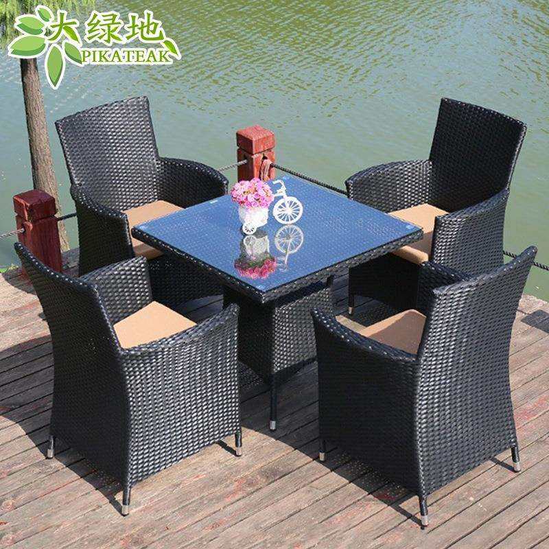 藤椅五件套组合户外桌椅 庭院阳台花园放水防晒家具室外休闲桌椅,鲜花速递/花卉仿真/绿植园艺,割草机/草坪机,淘宝优惠券,粉丝福利购,淘宝优惠卷