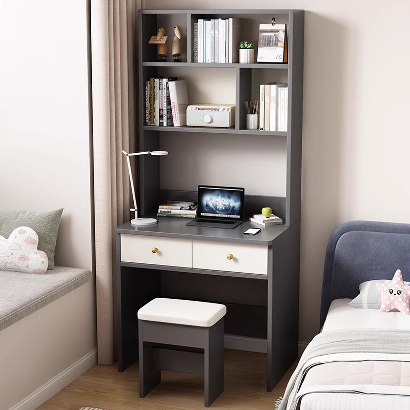 my书桌书柜一体小户型实木学习桌儿童学生家用卧室桌子带抽屉