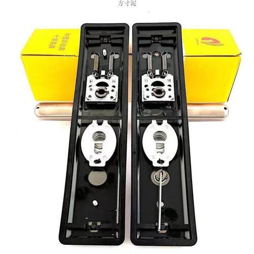 防盗门通用型门锁红古铜机械锁入户门锁家用全套不锈钢拉手超C级