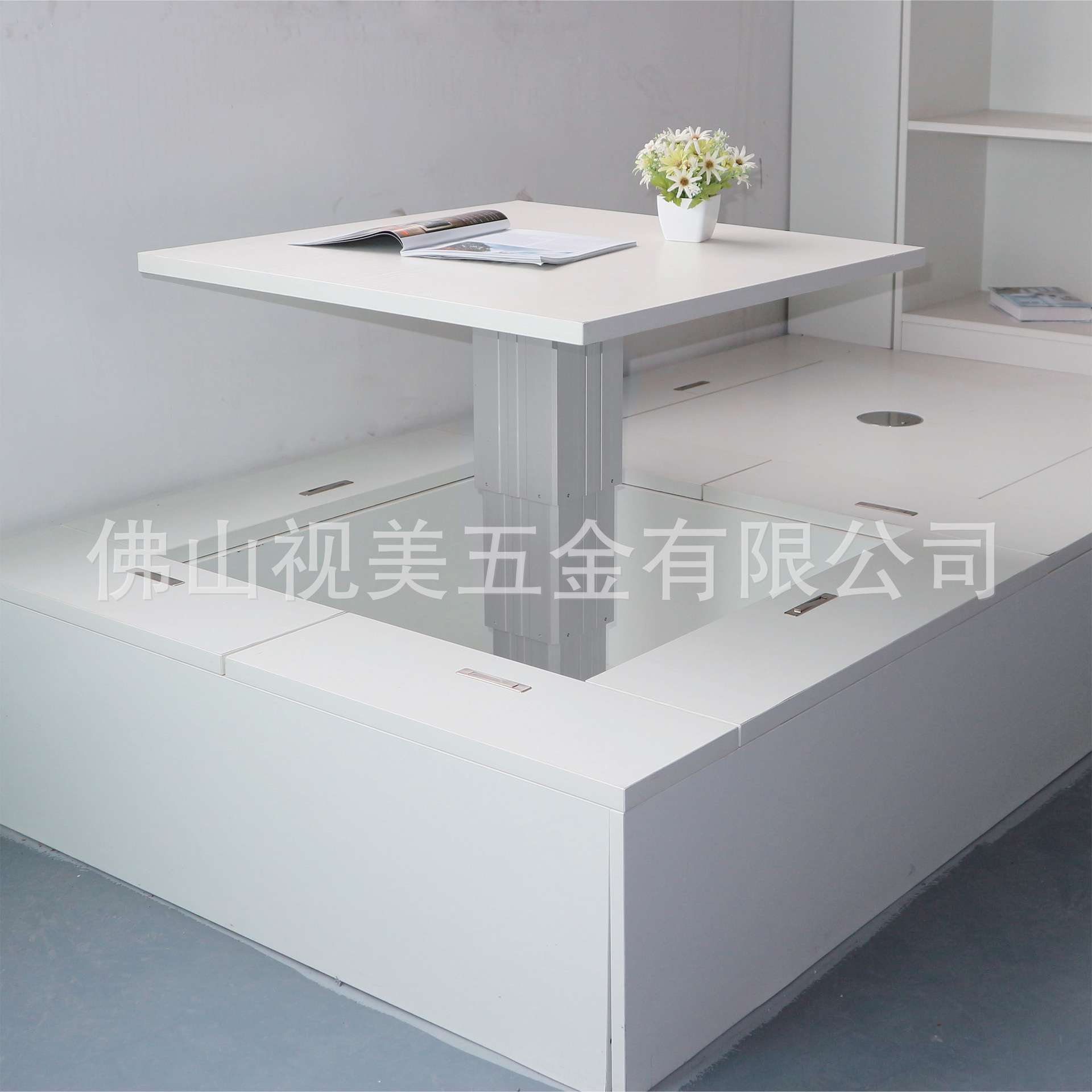 榻榻米电动大铝升降机 榻榻米升降机 简约现代家用升降桌