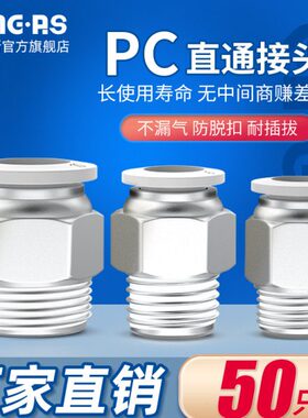 PCPCPC200M5插8P0直直6CPC104螺纹气动接头31216-4---气管-0通1PC