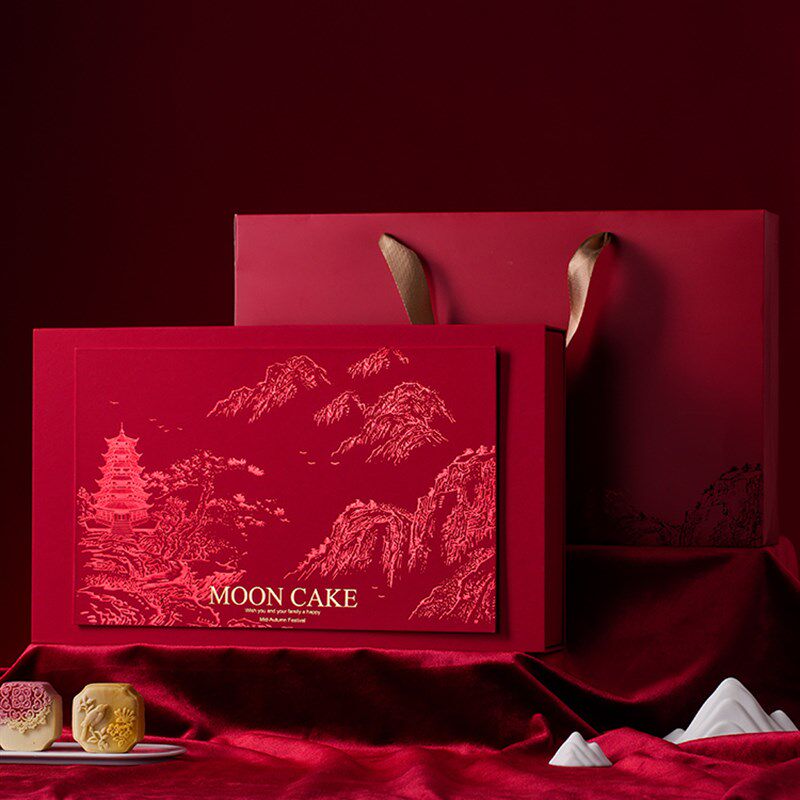 中秋月饼礼盒包装盒空盒高档手提2025J商务定制送礼品盒月饼硬盒