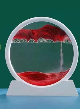 创意3D流沙画摆件创意立体山水画艺术客厅摆件男女高.档生日礼物
