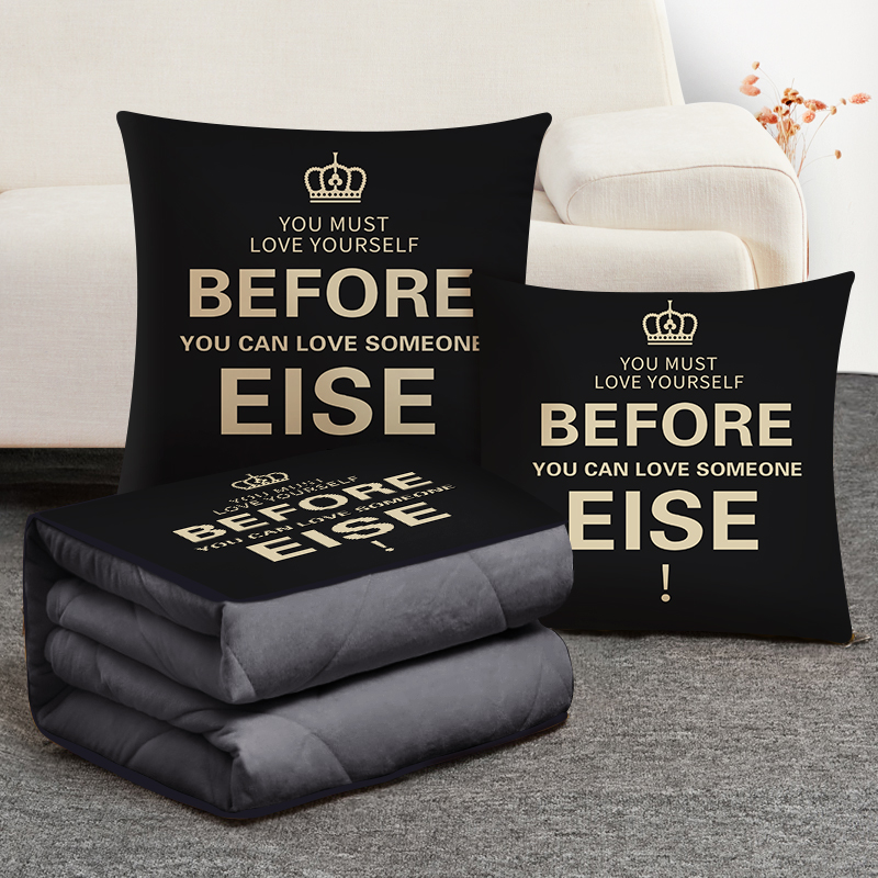 加厚二合一抱枕被子两p用折叠汽车载车用定制枕头靠垫被珊瑚绒毯