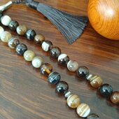 12木颗 星纹斯比哈精品玛瑙泰自用3礼品念珠质 材3哈吉