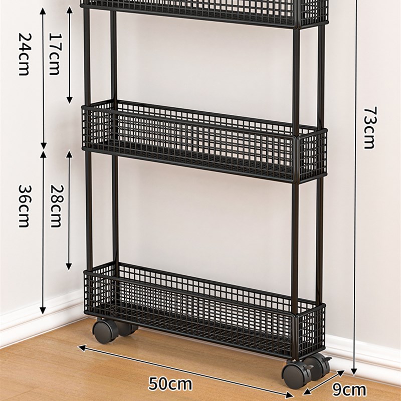 门后夹缝置物架卫生间缝隙浴v室超窄款收纳柜极窄架子收纳架小推