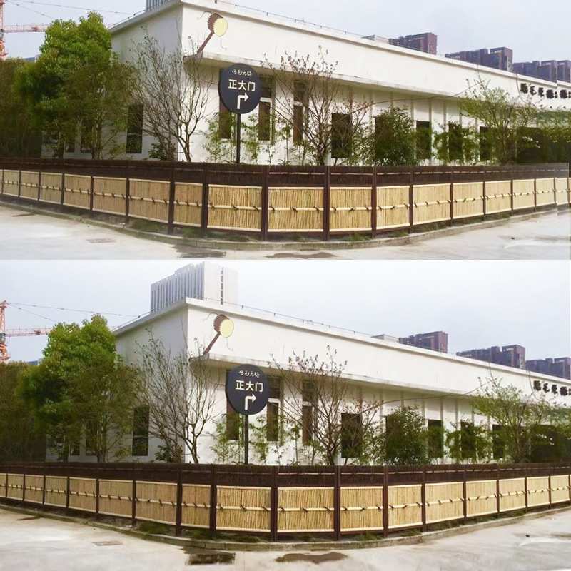 栅栏门庭院户外农村围栏门别墅花园入户门木门竹篱笆院子大门田园图片