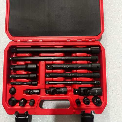 18件接杆组套连接加力杆 套筒加长杆旋具头工具接杆延长杆变方