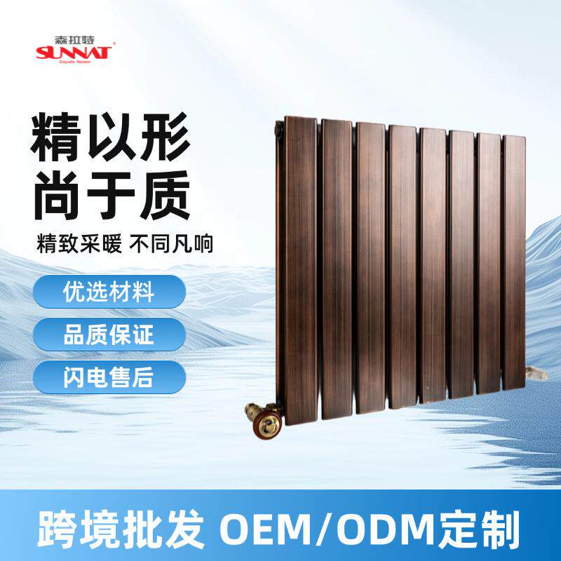 钢制暖气片电镀拉丝亚马逊热卖水暖散热器零售家用供暖设备