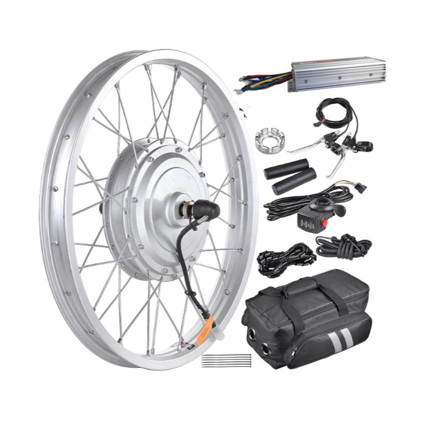 20寸36V750W前轮自行车改装电动车套件轻便型锂电车电单车助力