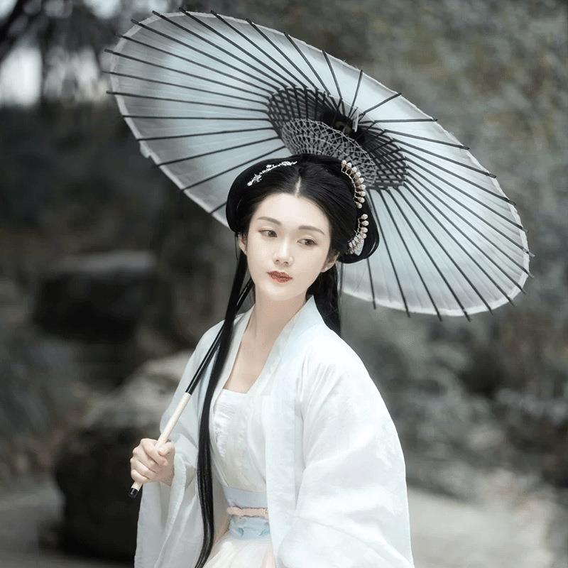 拾梦日式古风长柄真丝油纸伞和伞和风伞古典古装伞摄影渐变汉服伞