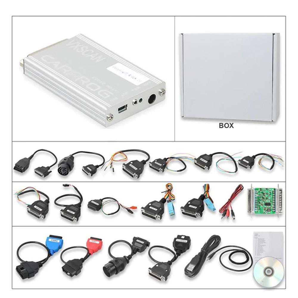 CARPROG V10.93 FULL ECU气囊复位检测 全套21接头配件齐