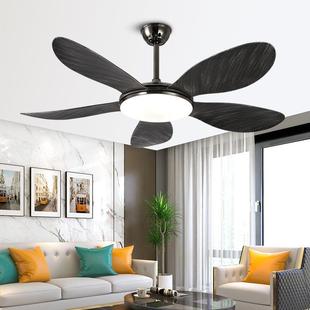 北欧餐厅LED吊扇灯卧室电扇灯简约现代家用静音大LED灯遥控风扇灯