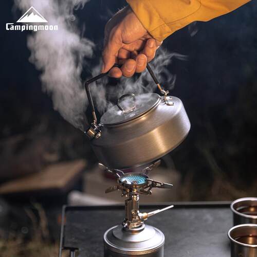 Campingmoon柯曼S800小号铝合金野营煮茶烧水壶 便携户外登山炊具