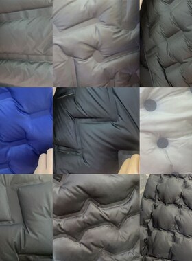 羽绒服布料外壳清二合一羽绒服面料压合免缝直充绒通道布冬季马甲