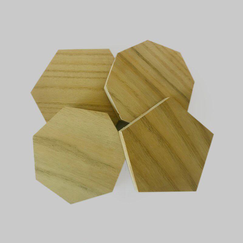 多边形木片五六七八边形原木板蜂窝形模型檫木硬实木板异形模板