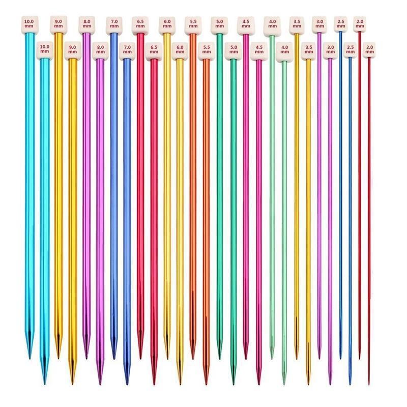 2.0mm-10.0mm Straight Single Pointed Knitting Needles 13.8 I