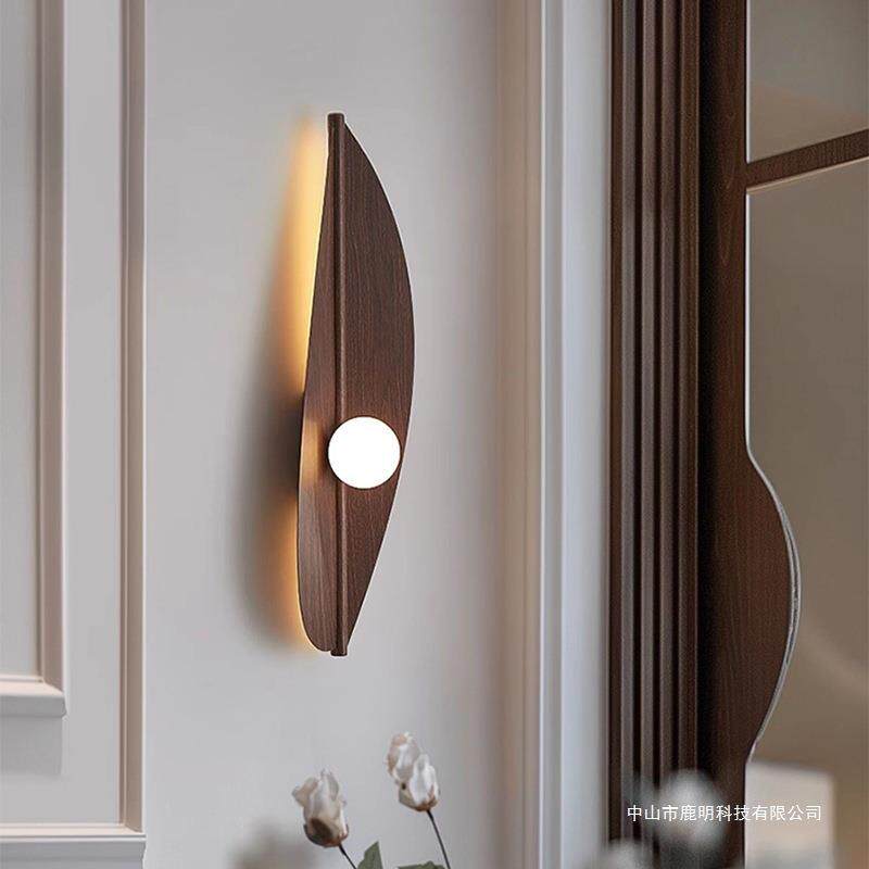 中古风芭蕉树叶墙壁灯现代简约卧室楼梯酒店客房民宿书房床头灯饰