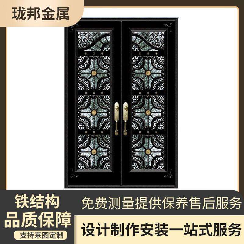 铁艺复古佛山进户门纯手工金属中式欧式双开门古典大门防盗门厂家