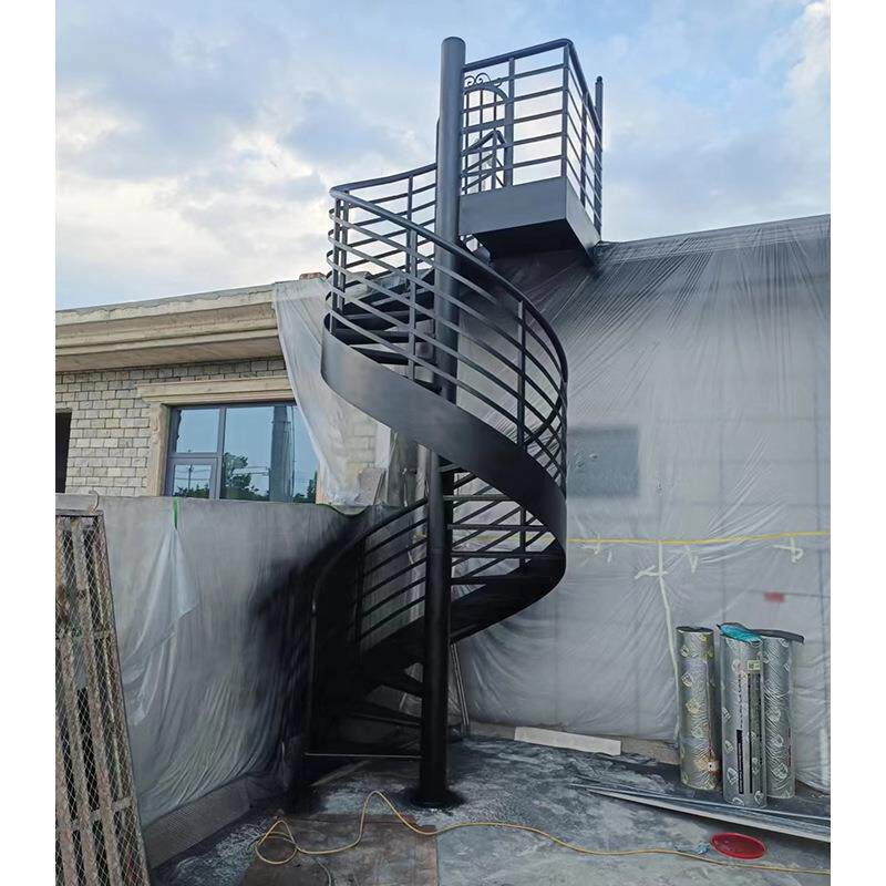 天台阁楼用不锈钢旋转楼梯防锈防滑户外家用商用别墅酒店防火疏散