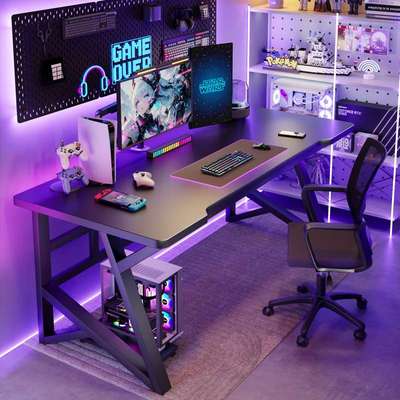 电脑桌家用台式电竞桌椅卧室学习书桌打游戏桌子简易工作台办公桌