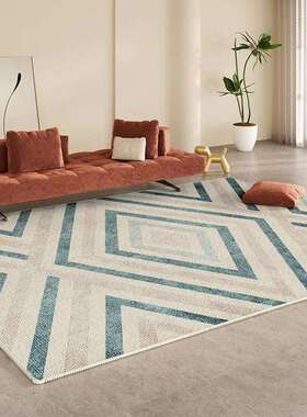 波西米亚风家用圈绒地毯质感加厚不掉毛TPR地毯防滑耐磨客厅地毯