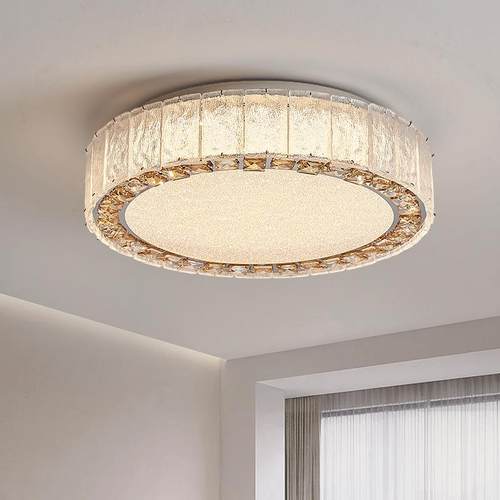 铧锒客厅吸顶灯2025新款现代简约房间灯轻奢led圆形卧室水晶吸顶
