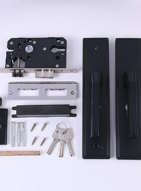 A04-47执手锁 黑色灰色卧室门把手木门执手锁 静音房间机械门锁