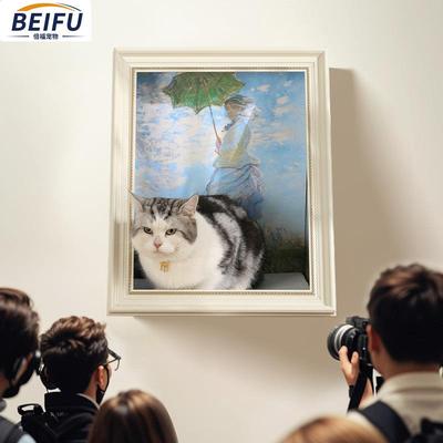 新品油画猫窝世界名画蒙娜丽莎猫窝猫抓板四季通用封闭式猫房子
