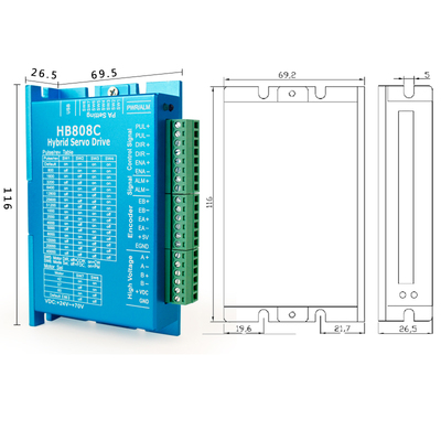 57闭环电机套装1.2N2.2N3N扭矩混合伺服马达57HBM20+驱动器HB808C
