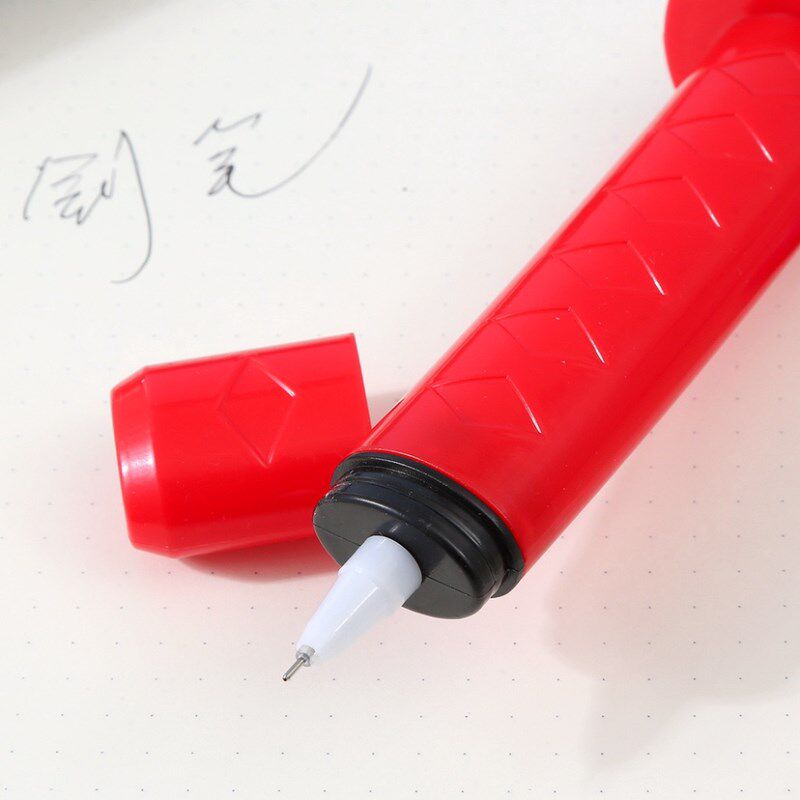 伸缩刀笔刀剑武士刀中性笔圆珠笔学生文具搞怪萝卜剑造型创意水笔