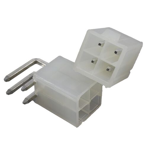 4P汽车连接器5557端子接插件弯针电线连接器4芯铜电脑公母对接件