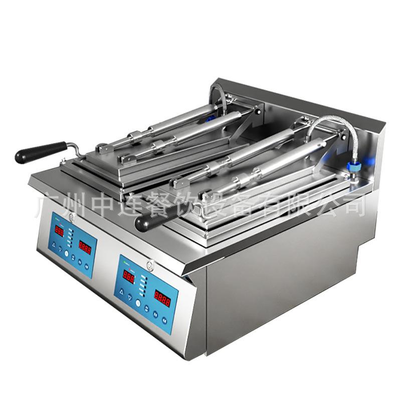 中连商用电热单双台式煎饺机全自动煎包机锅贴饺子机日式煎饺子机