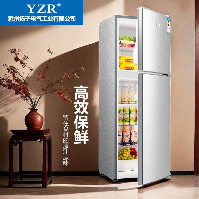冰箱家用小型一级能效双开门租房宿舍超薄省电冷藏冷冻两至三人用
