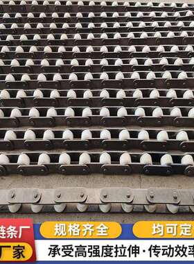 双节距尼龙滚珠链条 大滚珠双节距304不锈钢弯板链条工业传动链条