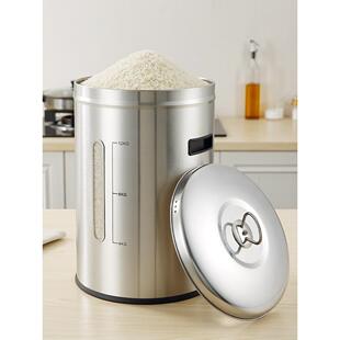 304不锈钢米桶家用50斤装防虫防潮密封米缸加厚食品级大米储