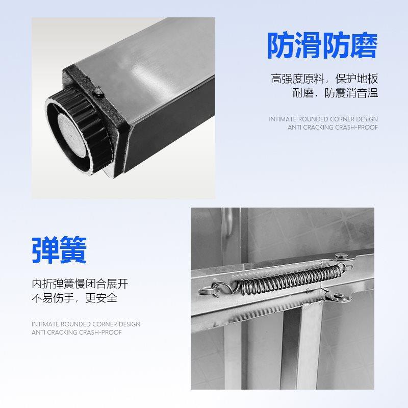 F*厂家直销客厅304不锈钢餐桌圆台桌圆桌子可折叠不锈钢折叠圆桌