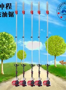 园林使用高枝伐木锯手持侧挂式汽油高枝油锯可加长的高枝绿篱机