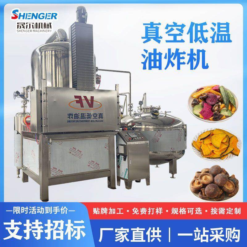 香菇脆片低温油炸设备果蔬脆片低温真空油炸锅多功能控温油炸设备