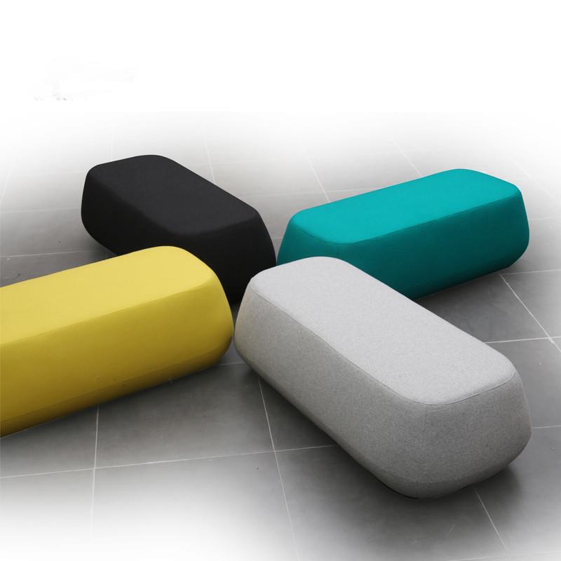 服装店布艺沙发墩北欧现代简约长形圆形坐墩休息小墩子矮凳沙发凳