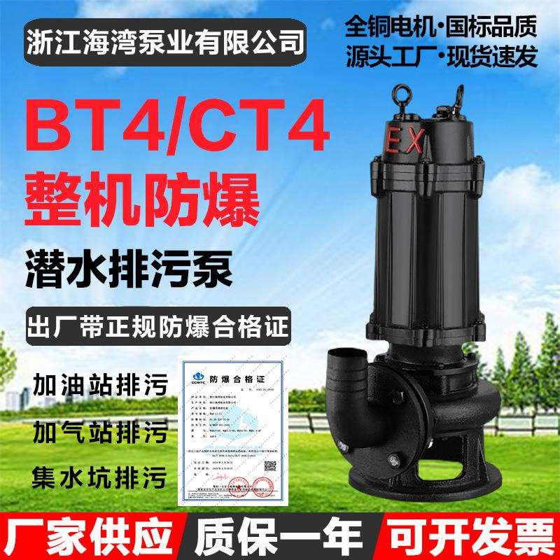 海湾WQB正宗防爆潜水泵EX隔爆型BT4CT4加油站加气站LNG站排污水泵